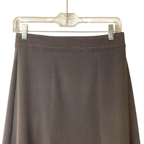 CAbi Dark Brown Embroidered Appliqué Midi Skirt Sz4 Fairy Grunge, Dark Academia - Picture 3 of 15